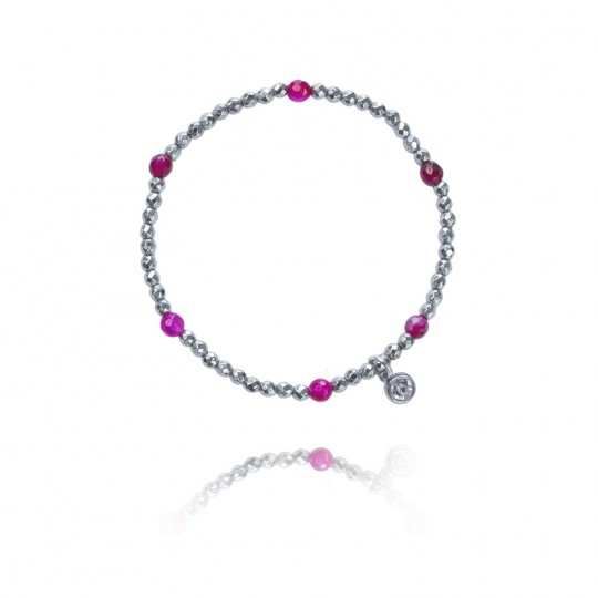 Bransoletka Hematyt Fuchsia Power