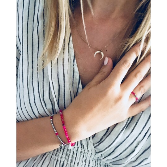 Bransoletka Hematyt Fuchsia Power