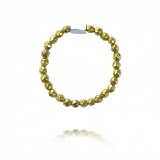 Pierścionek Shiny Block Hematyt