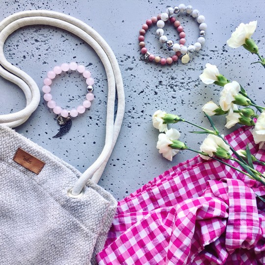 Bransoletka White Marble Howlit