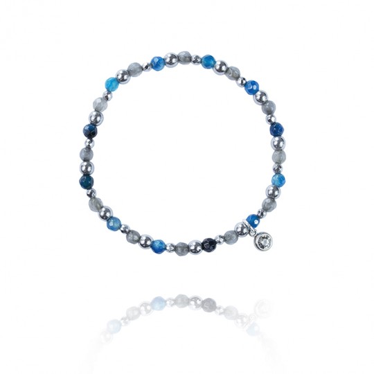 Bransoletka Mix Blue Agat