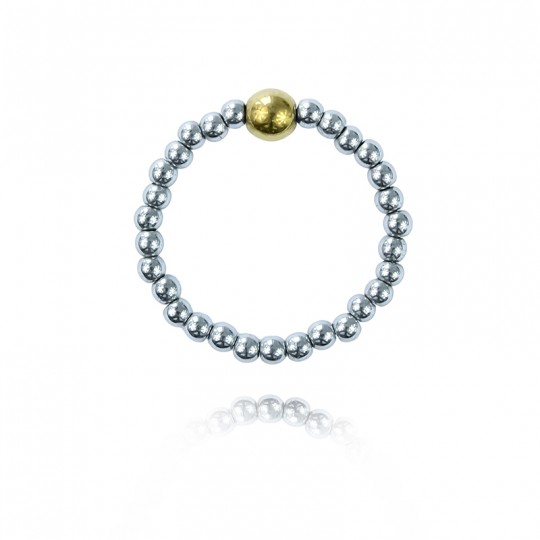 Pierścionek Silver&Gold Hematyt