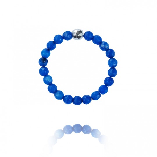 Pierścionek Navy Blue Agat